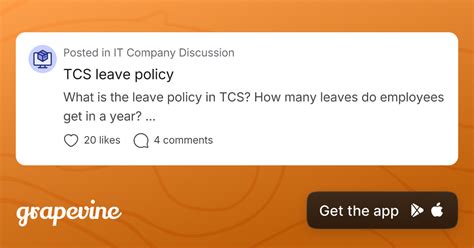 TCS leave policy - Grapevine