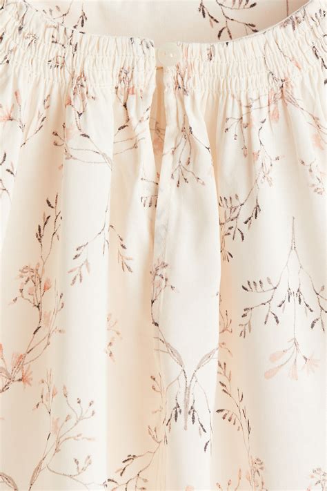 Women's Powder pink/Patterned Smock-neck blouse | H&M IN