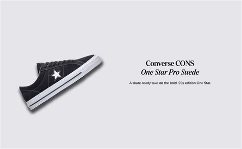 Buy Converse Mens Low Top Cons One Star Pro Suede Comfort Insole Black ...