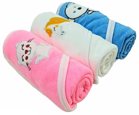 Buy First Kick Baby Bath Cotton Towels New Born Combo Pack Of Hooded ...