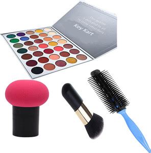 Key Kart Combo of Eye shadow palette, comb , foundation brush and ...