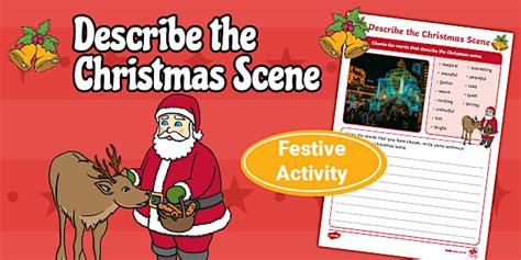 Describe the Christmas Scene Worksheet