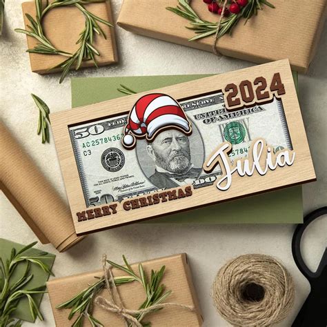 Personalized Santa Money Cards Christmas Money Holder With Name ...
