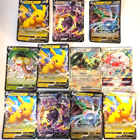 Mavin | 11 Holo Jumbo Pokemon Cards Rayquaza Pikachu Morpeko Zoroark ...