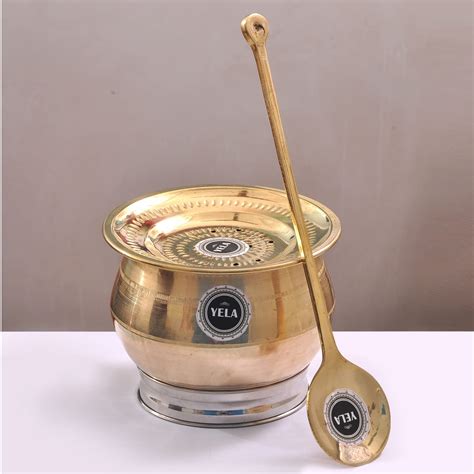 Buy Yela Bronze URLI with Hole Lid, Ladle 3000 ML | Kumbakonam Special ...