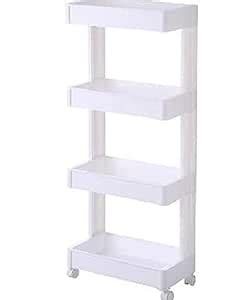 WQ&Energy Shelving Supreme 4 Tier Translucent Cabinet Multipurpose ...