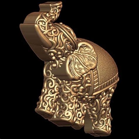 Elephant 3D Model for Jewelry - Exquisite Design
