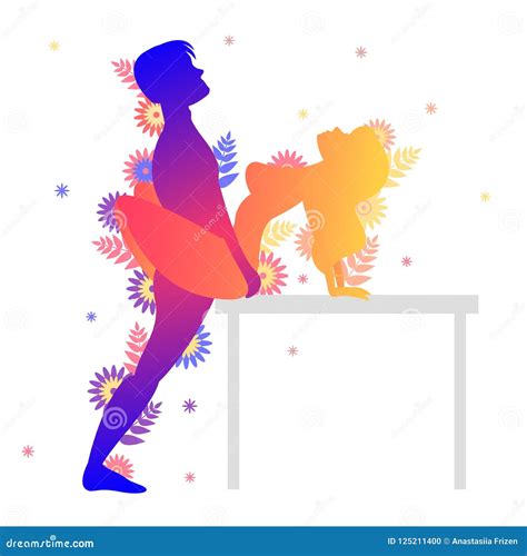 Pose Sexuelle De Sutra De Kama Le Cadenas Sur Le Fond Blanc ...