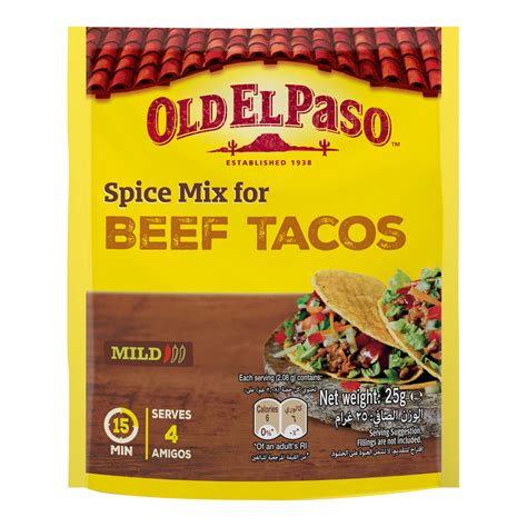 Old EL Paso Spice Mix For Beef Tacos Mild 25 g Online at Best Price ...