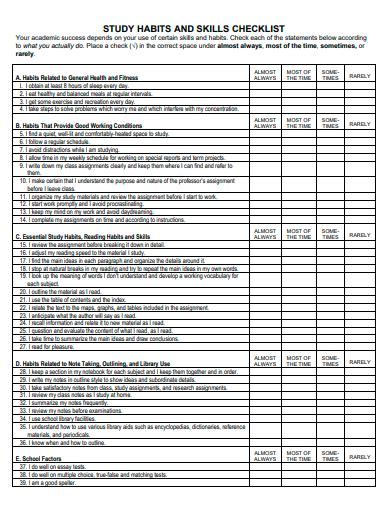Study Checklist Example 的图像结果