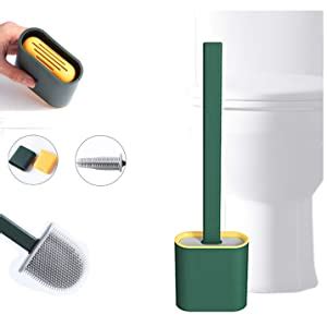 SQUICKLE Silicone Toilet Cleaning Brush and Holder (Color May Very ...