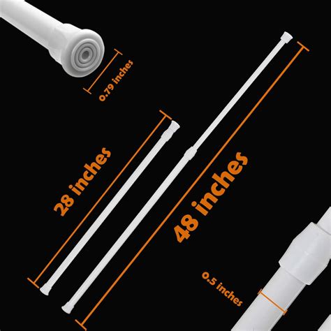 DEELFOUTLET DeElf 6 Pack Tension Rods 28 to 48 Inches, India | Ubuy