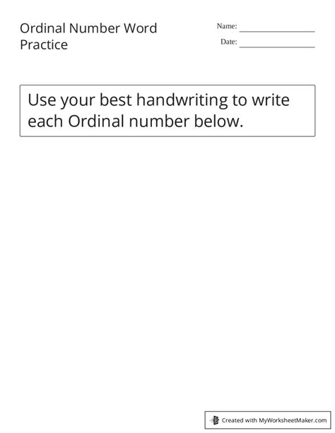 Image result for Ordinal Numbers Word