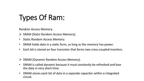 Image result for Examples of Random Access Memory
