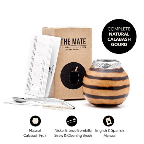 Balibetov Yerba Mate Gourd Set (Original Natural Handmade Yerba Mate ...