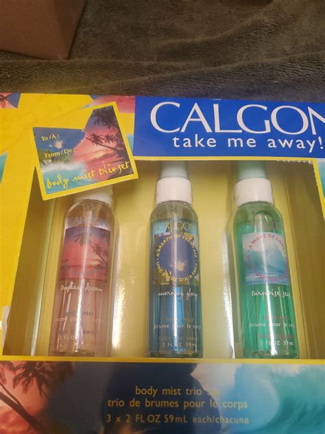 Calgon Take Me Away Box Set Body Mist Trio 2 oz Rare Scents Moon Petal ...