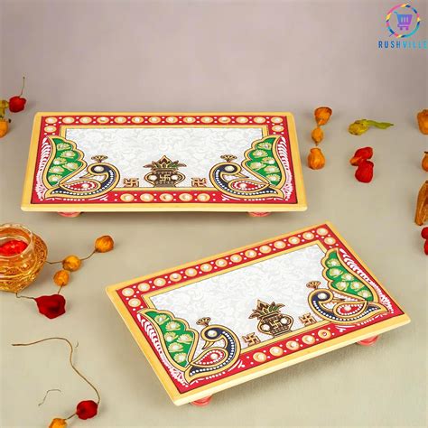 Rushville Traditional Kalash Design 6 x 4 Inch Marble Chowki with ...