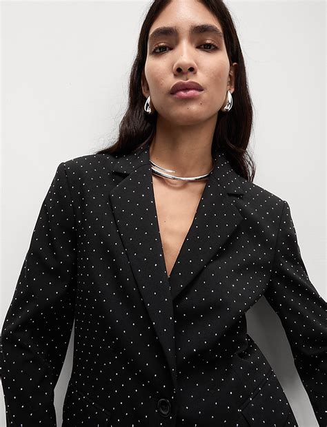 Buy Embellished Relaxed Blazer at Marks & Spencer