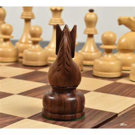 1960's Soviet Championship Tal Chess Pieces- Golden Rosewood - 4" King