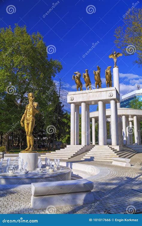 Memorial of the Fallen Heroes of Macedonia, Skopje Stock Photo - Image ...