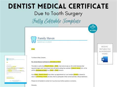 How To Write A Dentist Excuse Note at Daniel Hodges blog