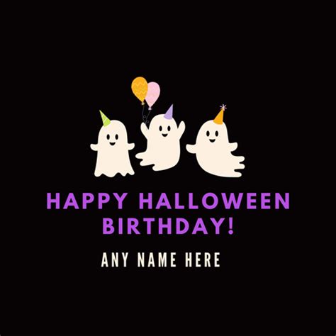 Happy Halloween Day Trick or Treat Wishes With Name