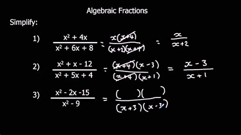 Algebraic Fraction Simplify 的图像结果