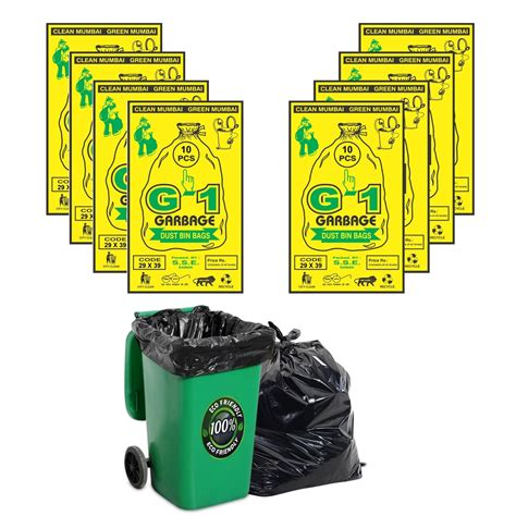 G-1 Disposable Garbage/Dustbin/Trash Bags | Extra Large | 29 X 39 inch ...