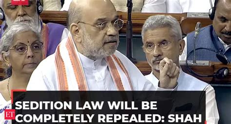 amit shah: Sedition law to be repealed, but provisions of punishment ...