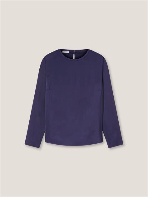 Blusa manica lunga in raso