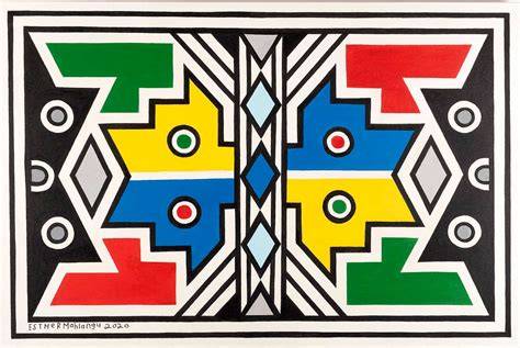 Esther Mahlangu, 100 x 150 cm, 2020 © Esther Mahlangu und The Melrose Gallery (01/2024)