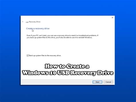 Create a Recovery Drive USB 的图像结果