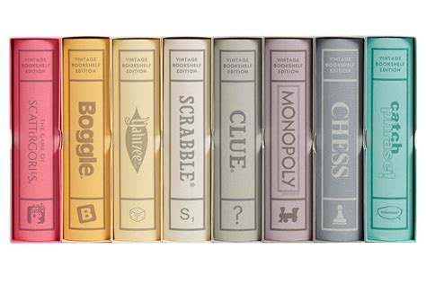 Collection of 8 Vintage Bookshelf Board Games Linen Book by WS Game ...