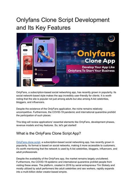 PPT - Onlyfans Clone Script Development and Its Key Features PowerPoint Presentation - ID:11494612