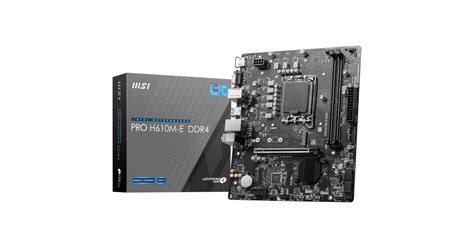 MSI PRO H610M-E DDR4 Motherboard, Micro-ATX - Supports 14th/13th/12th ...