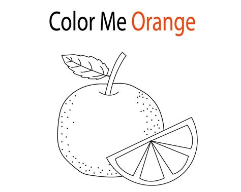 Orange Coloring Pages For Toddlers - Free Worksheets Printable