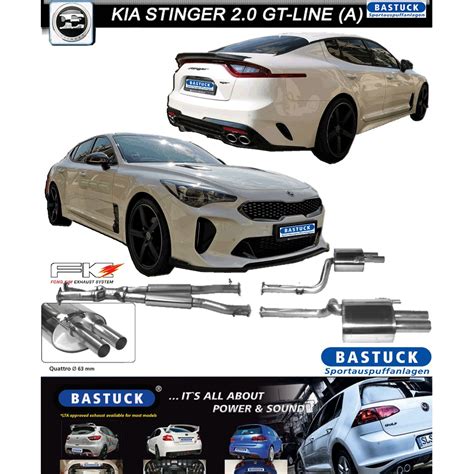 KIA STINGER 2.0 GT-LINE - BASTUCK CATBACK EXHAUST SYSTEM, Car Accessories, Accessories on Carousell