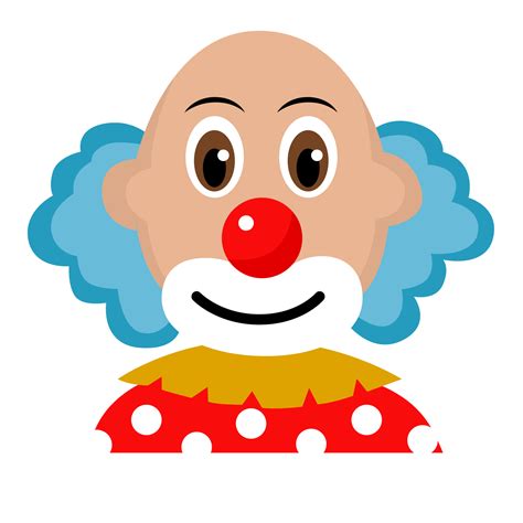 Free Half Bald Head Clown Face 22835717 PNG with Transparent Background