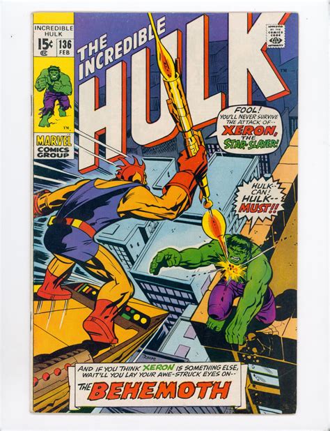 The Incredible Hulk #136 (1971) 1st Xeron 1st Klatuu | Comic Books ...