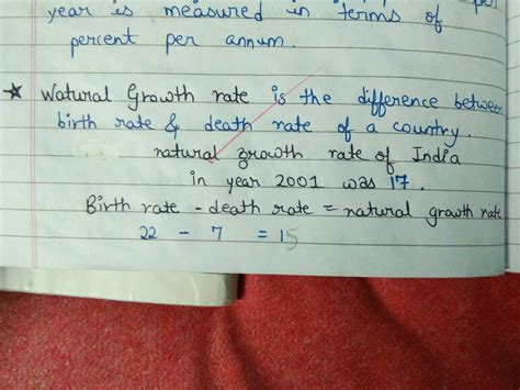 define natural growth rate - Brainly.in