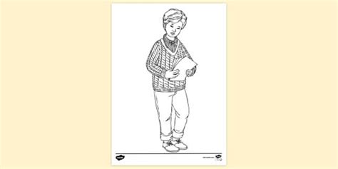 Boy Stood Colouring | Colouring Sheets (teacher made)