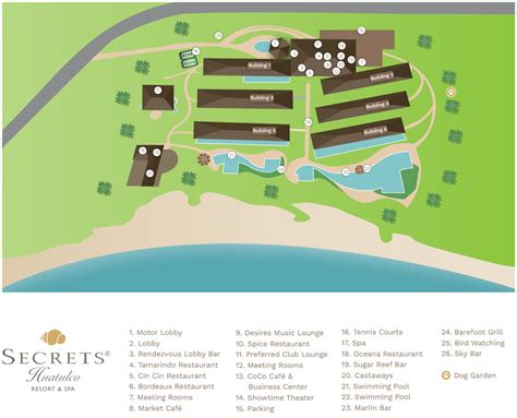 Resort Map | Secrets Huatulco Resort & Spa | Huatulco, Mexico