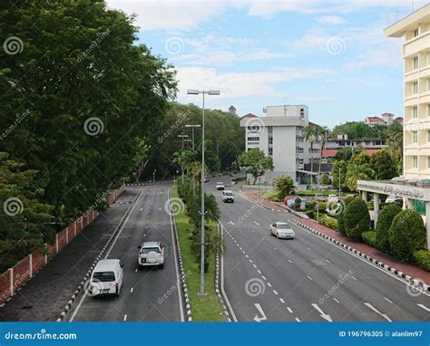 Overhead Street View of the Capital City Bandar Seri Begawan from an ...
