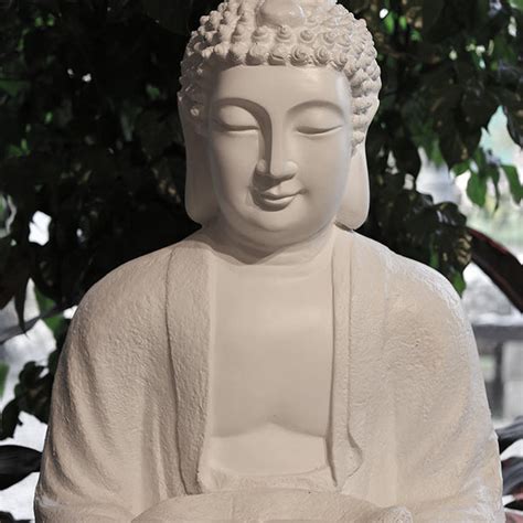White Buddha Water Fountain – Serene Garden Decor – unlimitedgreens