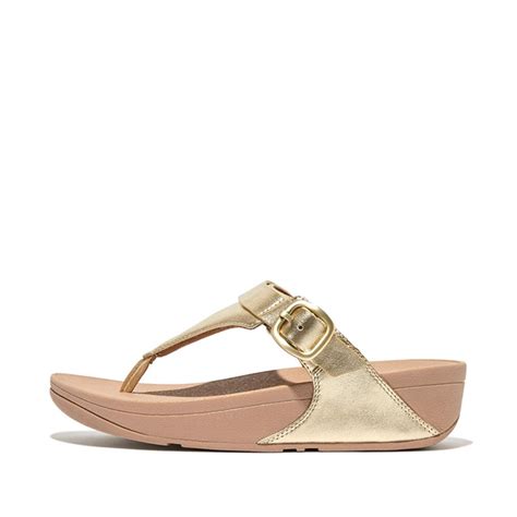 Buy Lasercrystal Leather Toe-Post Sandals Online | Fitflop