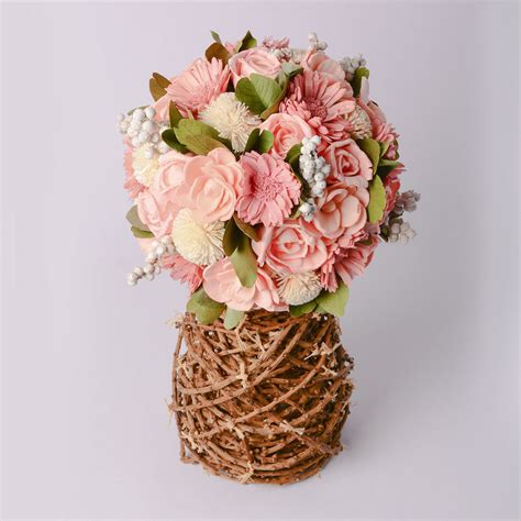 Buy Pink Blossom Flower Bouquet Table Arrangement Online | Shahenaz India