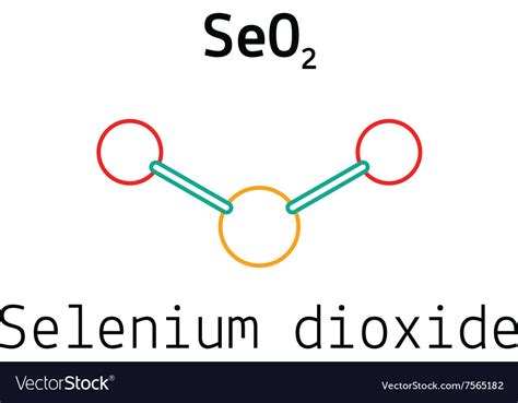 Seo2 selenium dioxide molecule Royalty Free Vector Image