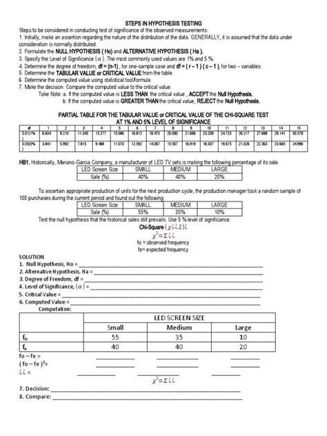 Steps in Hypothesis Testing | PDF | Statistical Significance | Statistical Hypothesis Testing