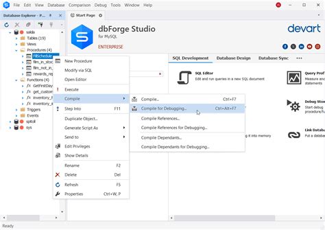 MySQL Workbench Debug Stored Procedure 的图像结果