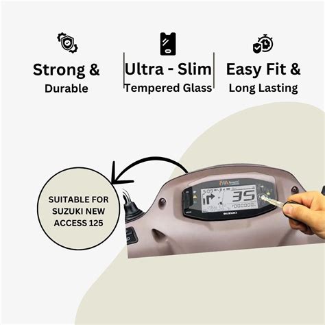 Suzuki New Access 2016 to 2024 : Glossy Finish Screen Guard (Tempered